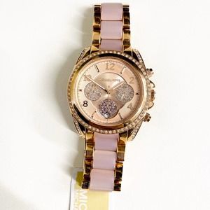 Michael Kors 6763 Blair Chronograph Rose Gold-Tone Stainless Steel Watch